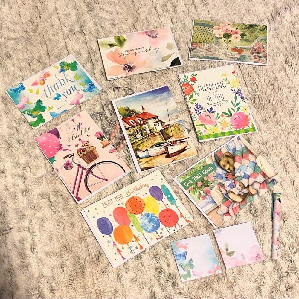 🙋‍♀️NWT Gemstone 10pc Assorted Greeting Card Set